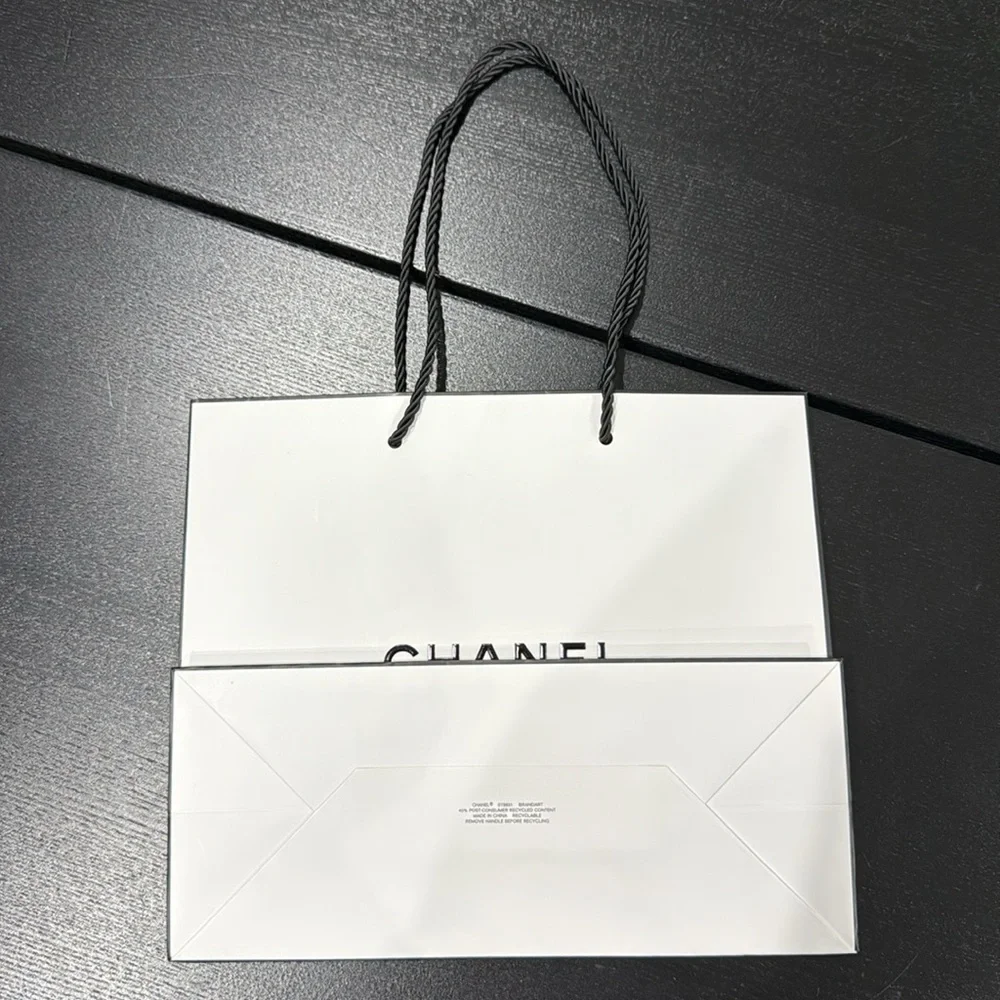 Chanel Classic White Shopping Gift Display Bag